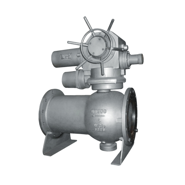 Ash unloading ball valve