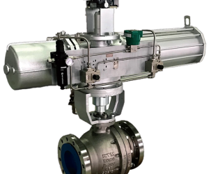 KTM Series E01 Trunnion Mounted Ball Valve with Powered Actuator
